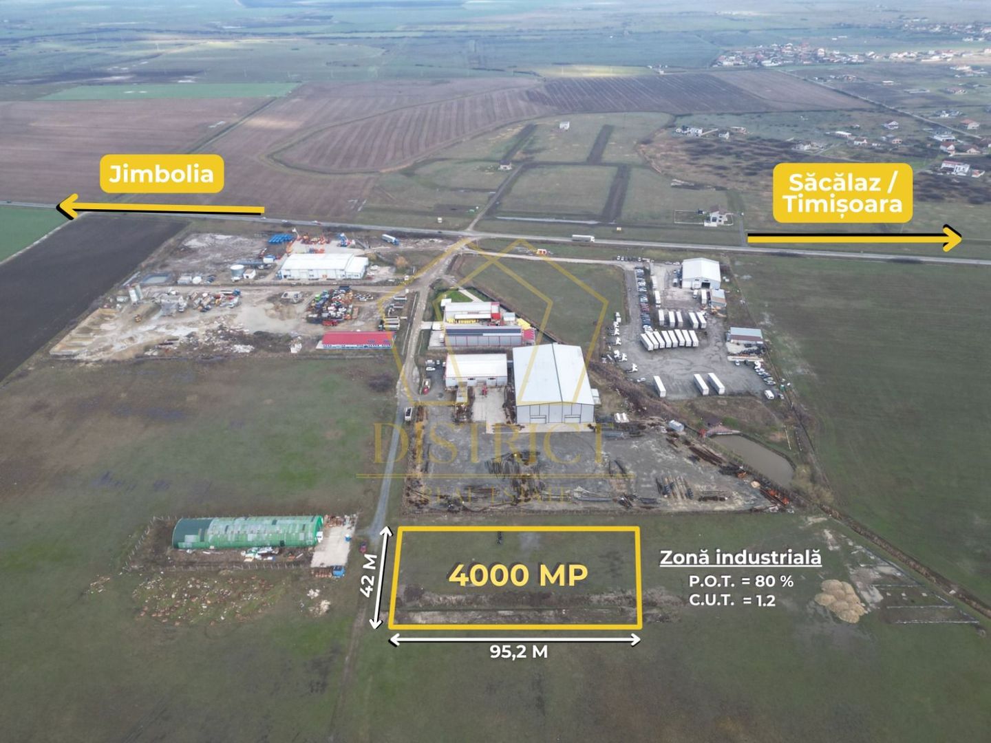 Teren industrial 4.000 mp, parcelabil, POT 80% I Săcălaz - Poză 1