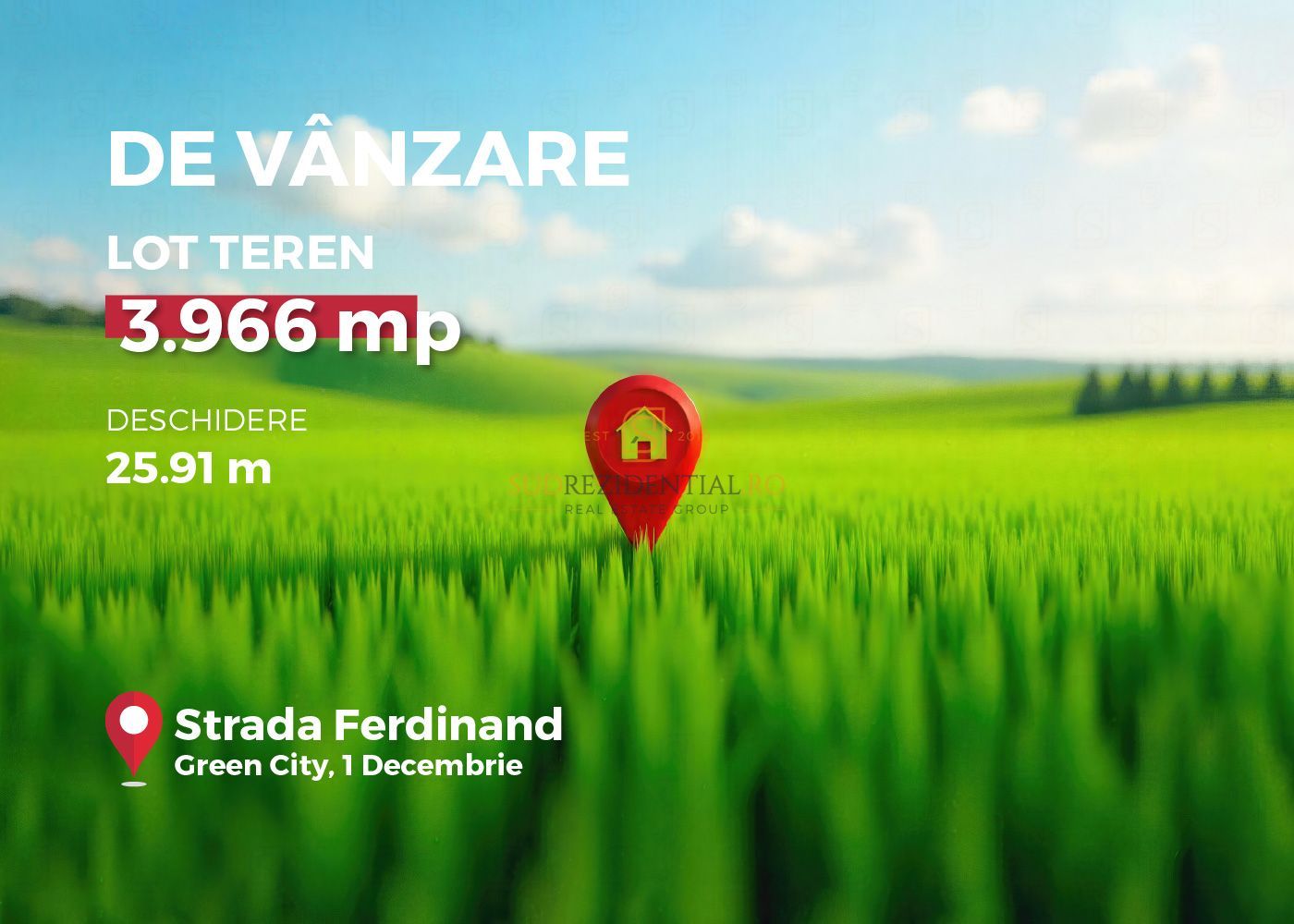 Teren intravilan, com.1 Decembrie, Ilfov, suprafata 3966 mp,Green City - Poză 1