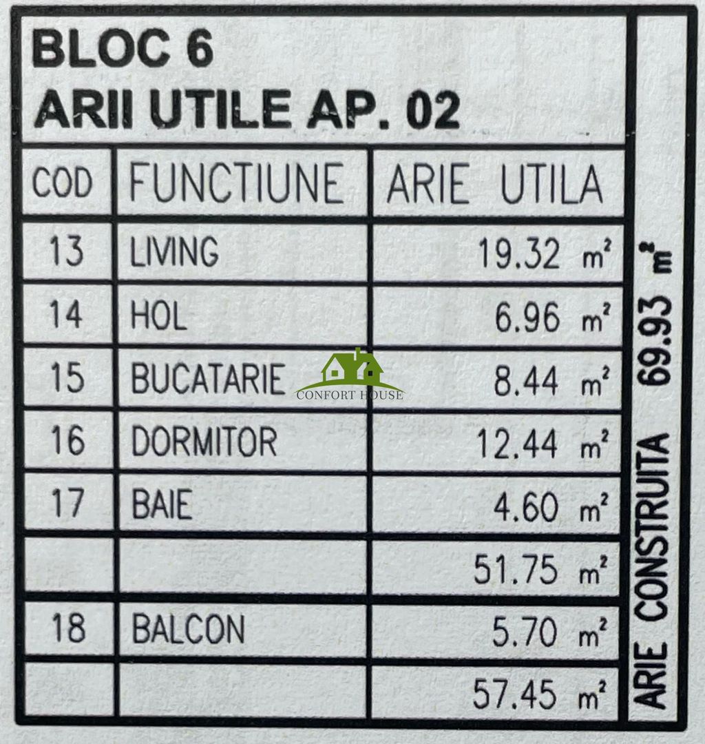 Apartament 2 camere, bloc nou, P+3, Ap.02, Parter, Bl.6 - CP2462134 - Poză 6