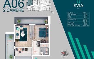 Apartament 2 camere Proiect Premium Metrou Nicolae Teclu - Schiță 6