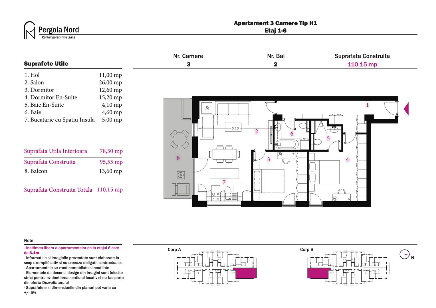 Apartament Tip H1, etaj 1 - 6 - Poză 2