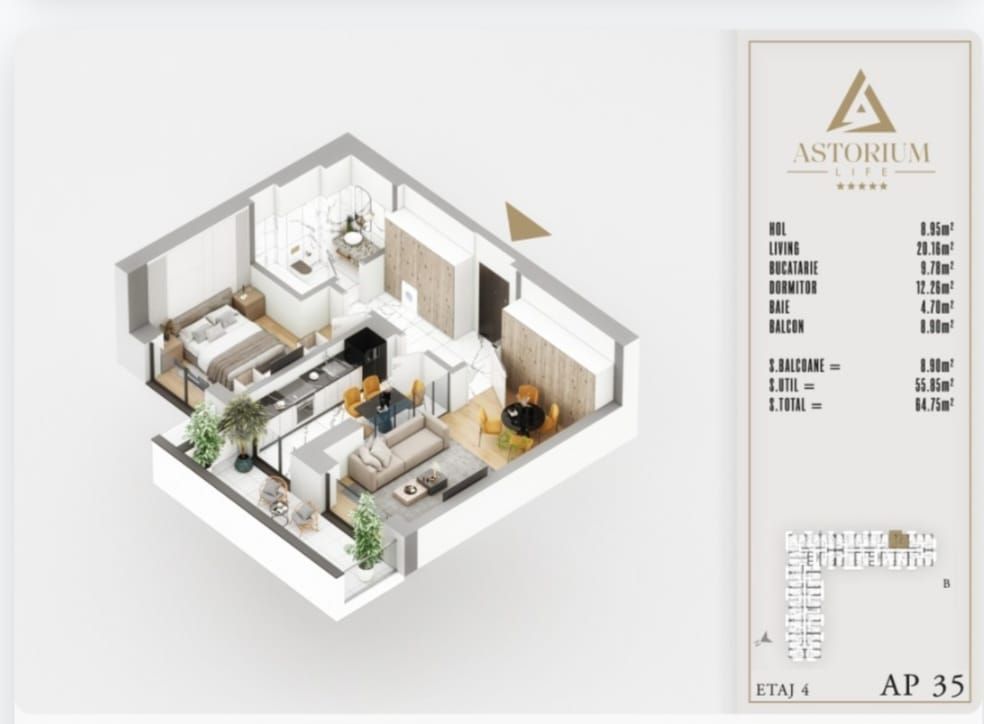 2 cam in proiectul premium Astorium Life - Poză 6