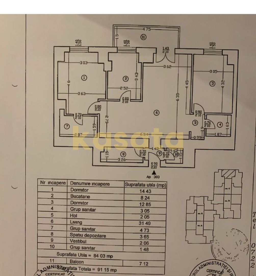 Apartament de vanzare – 3 Camere | Zona de Nord | Complex Upground - Poză 14