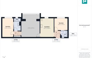 Apartament 3 camere, 2băi, complet mobilat Complex - Poză 6