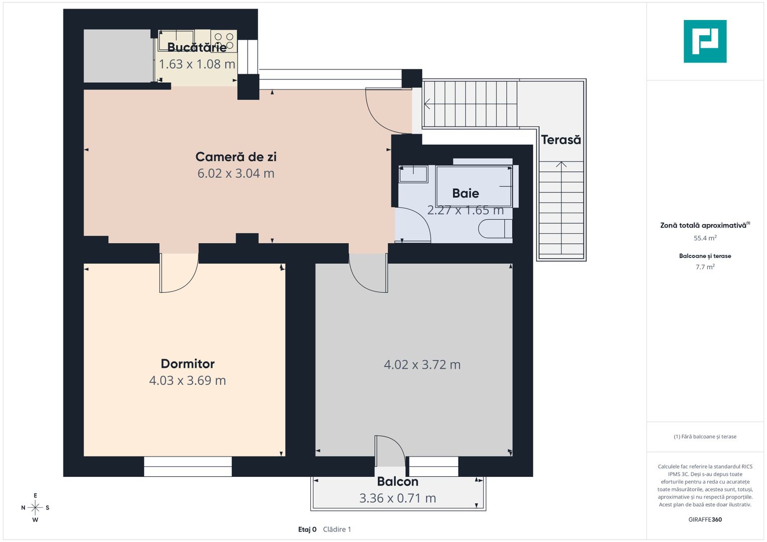 Casă la curte, 65 mp utili, 2 camere, curte mare - Poză 11