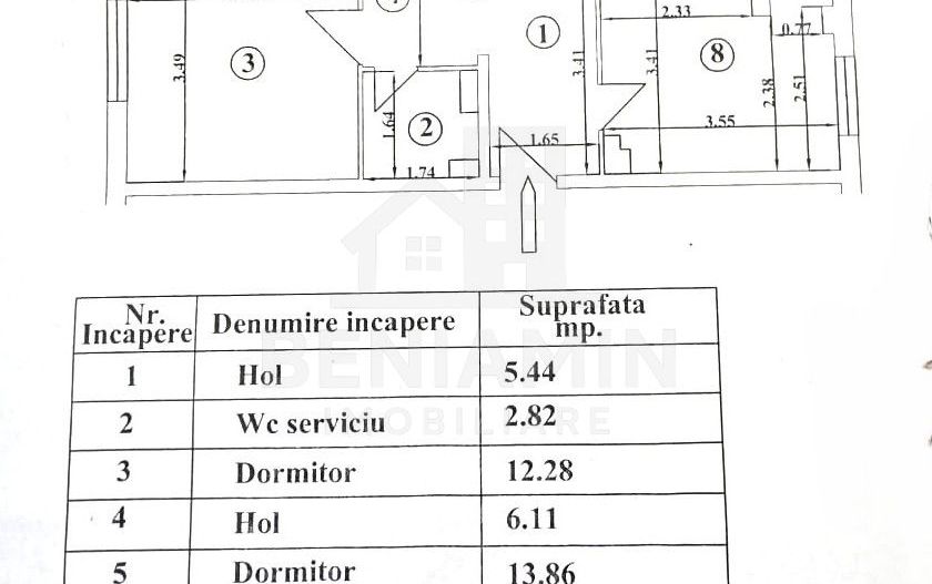 3Decomandate- Ultracentral-Modern-Etaj2 -Centrala-2Bai-79mp-Mcdonalds - Schiță 13