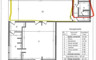 Spatiu Comercial | Vitrina 7ml | Metrou Pipera | Trafic Intens - Schiță 3