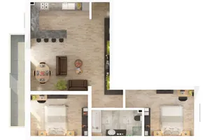 Apartament 3 camere 73 mp , Doamna Stanca, Selimbar - Schiță 13