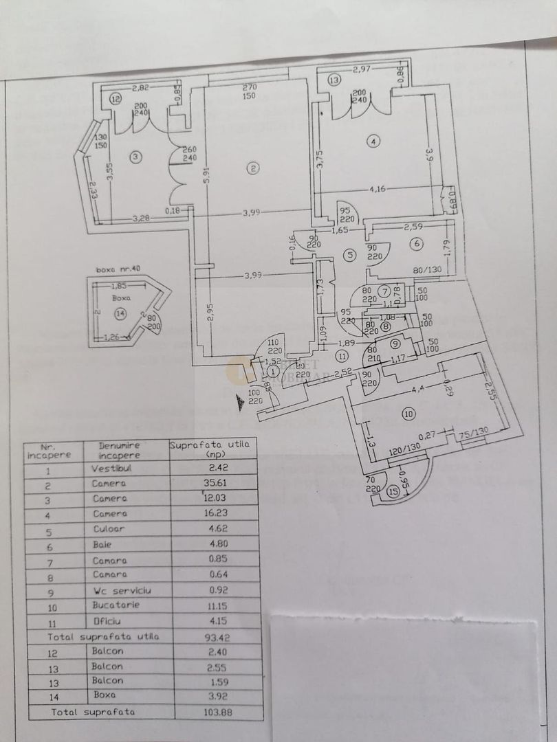3 camere | Fara Risc - Credit | Universitate - Schiță 9