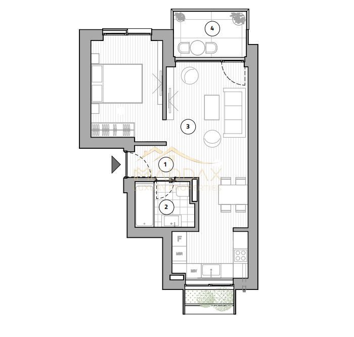 Studio dublu // Complex rezidential // 61.80mp // Padurea Baneasa // Pipera - Schiță 2