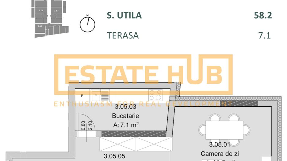 Apartament nou 2 camere Zona Centrala | Comision 0% - Poză 2
