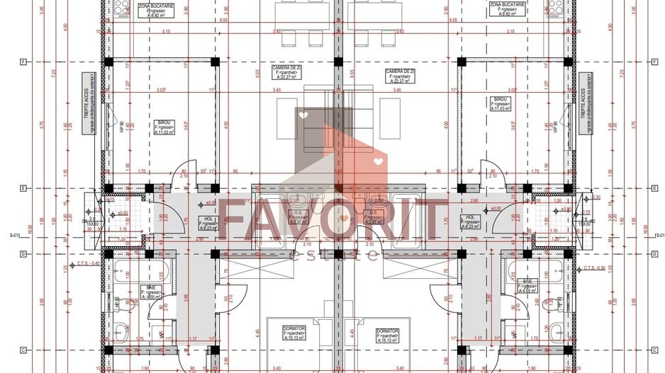 Duplex in Mosnita | 4 camere | Toate utilitatile | Asfalt - Schiță 15