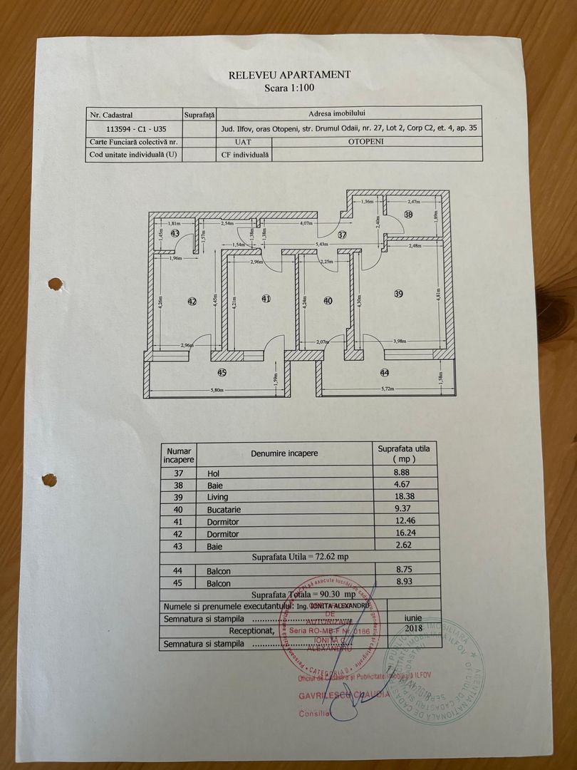 Ambasador Residence | 3 camere x 3 balcoane |  Mobilat - Schiță 17