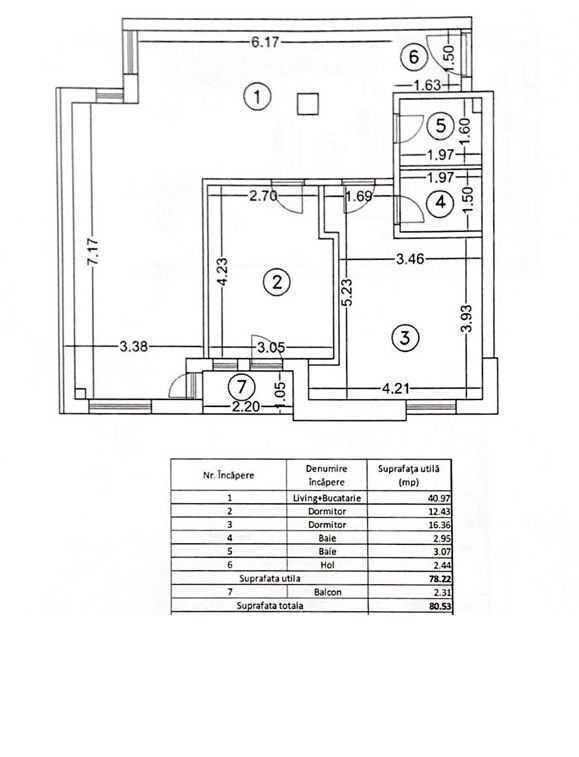 Apartament 3 camere Otopeni ultracentral – de la dezvoltator - Schiță 9