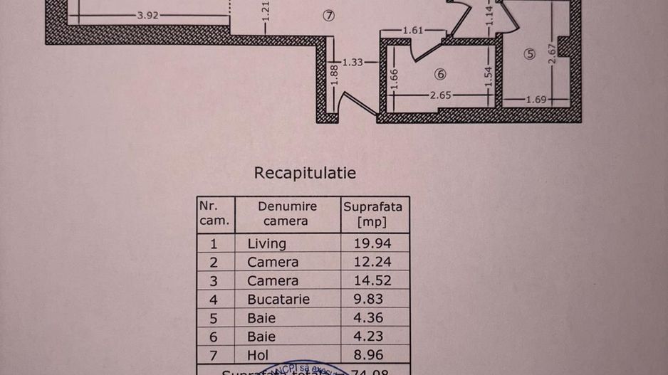 Apartament cu terasa proprie in complex Gran Via Park - Schiță 9