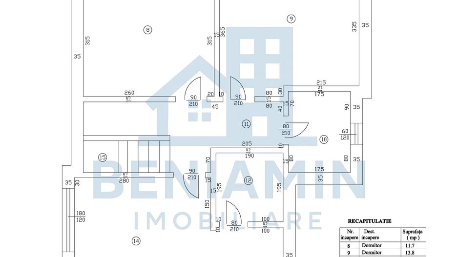 Casa P+1 Living-Bucatarie-3 Dormitoare-Toate utilitatile-Disponibila - Schiță 11