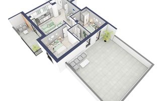 Apartament 3 camere | Balcoane/Terase 31.8 mp | Turnisor - Poză 2