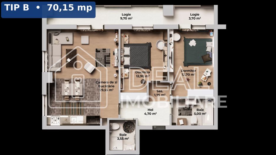 Apartament 3 camere si balcon |  Calea Surii Mici - Poză 11