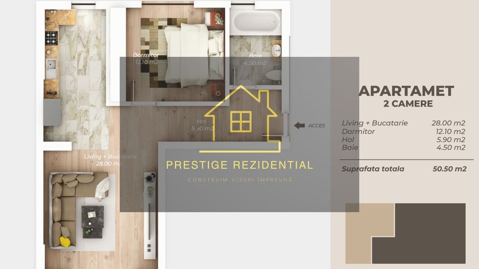 Apartament 2 Cam, Finalizat Comision 0, Titan-Pallady - Poză 4