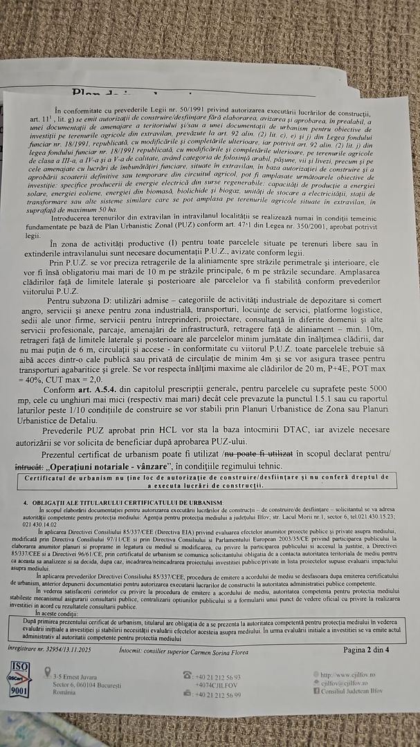Teren Intravilan 13848 mp deschidere la A1 zona Carrefour Militari - Schiță 5