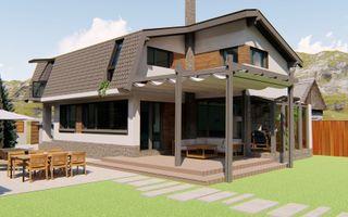 Casa moderna la rosu in Cristian - Poză 1