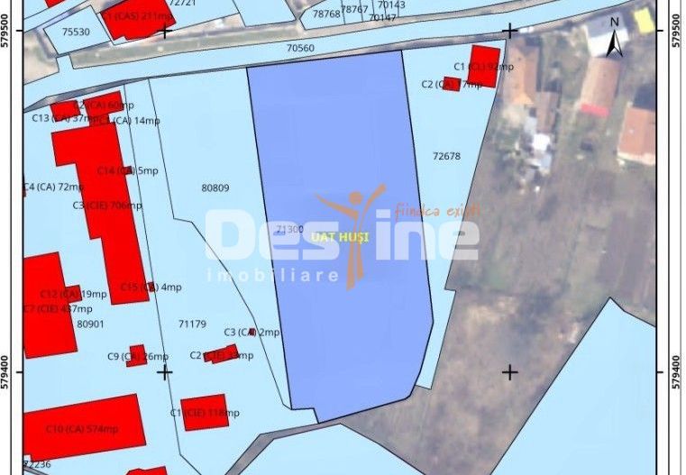 Teren intravilan categorie de folosinta curti constructii, Husi - Poză 3