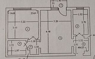 DE VANZARE AP2 CAMERE 38MP LUJERULUI |SEMIDECOMANDAT | METROU| PARCARE - Schiță 7