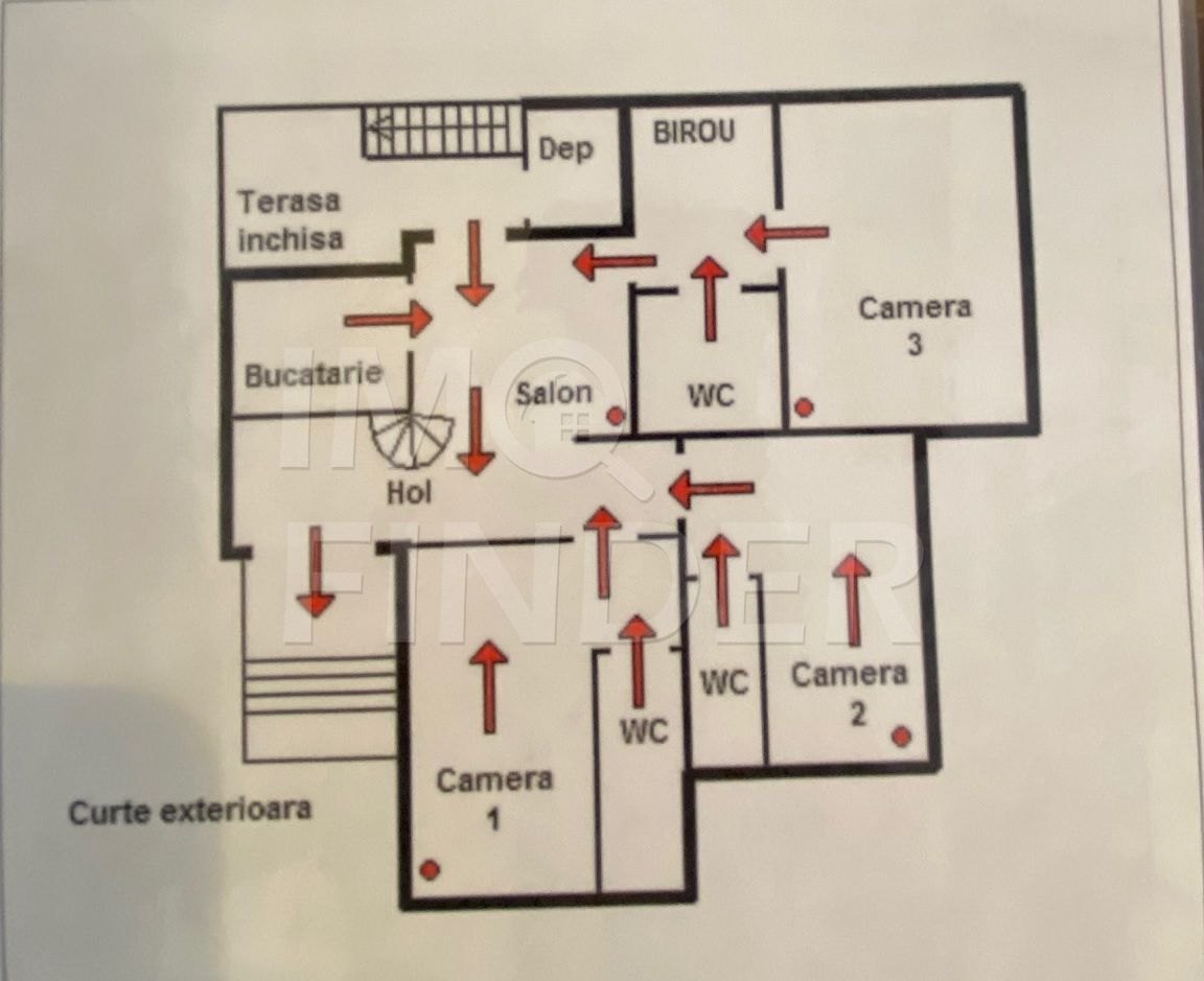 Inchiriere casa 4 camere, zona Centru/Andrei Muresanu - Poză 3
