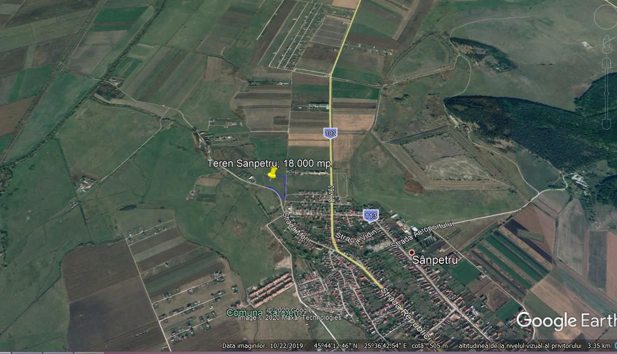 Teren extravilan neimprejmuit pe o suprafata de 18.500 mp, Sanpetru, Brasov - Poză 2