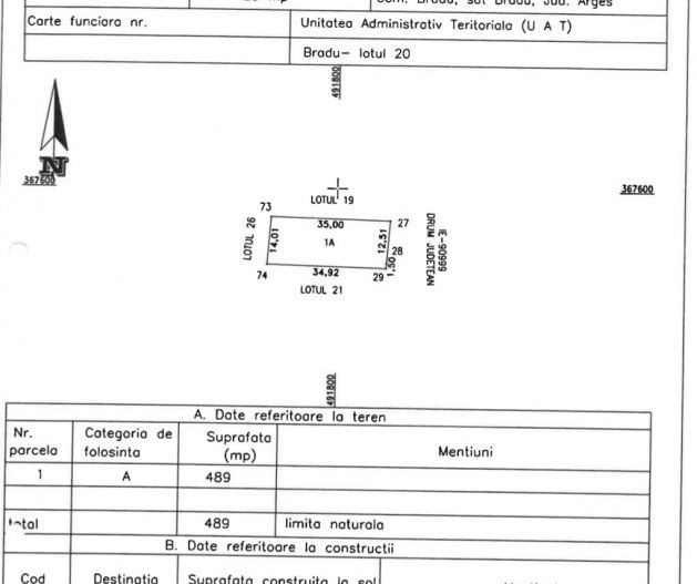 Teren 489 mp Bradu, deschidere la DJ - 3 Km de Pitesti - Poză 3