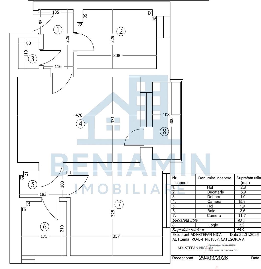 2 camere - etaj 1 - 47mp - Calea Bucuresti - Institut - Poză 7