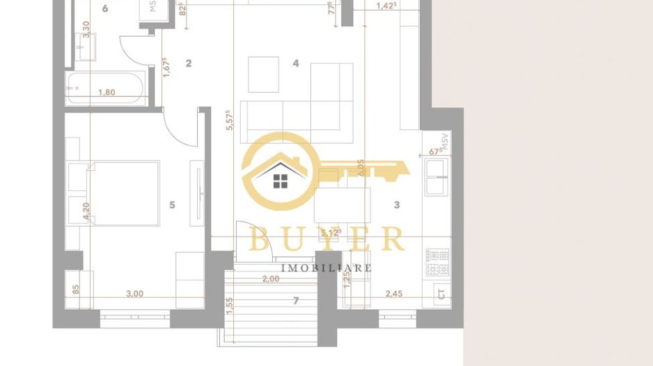 Apartament cu 2 cam si balcon complet mobilat si utilat- lift si boxa - Poză 4