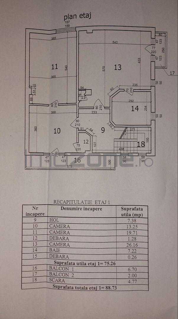 Apartament 2 cam., in Casa/Vila, etaj 1, metrou 10 min, 81 mp, 2 bai! - Schiță 27