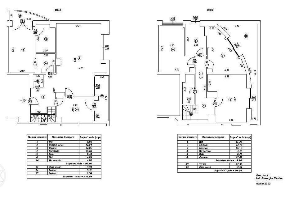 Apartament Duplex 5 camere -  Primaverii - Schiță 27