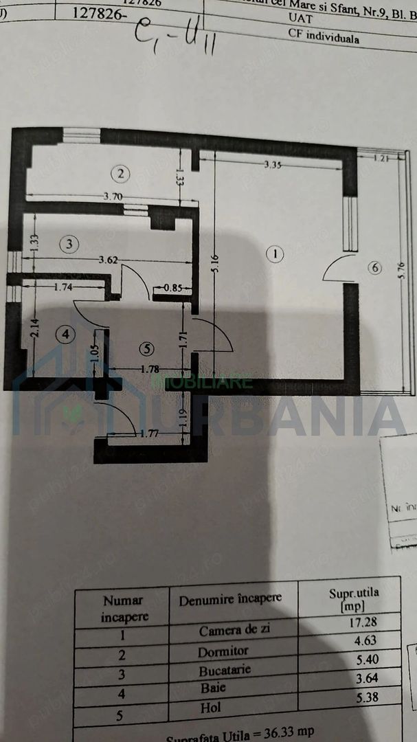 Apartament decomandat 36 mp, etaj 8, centru Iași, Bulevardul Ștefan cel Mare - Poză 4