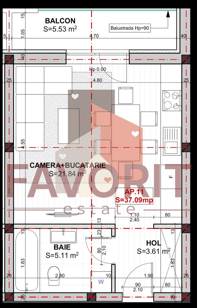 Etaj intermediar. Loc de parcare inclus. Finisat la cheie - Poză 11