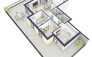 Penthouse 3 camere | Etaj 4 | Balcon 107.2 mp | Turnisor - Poză 3