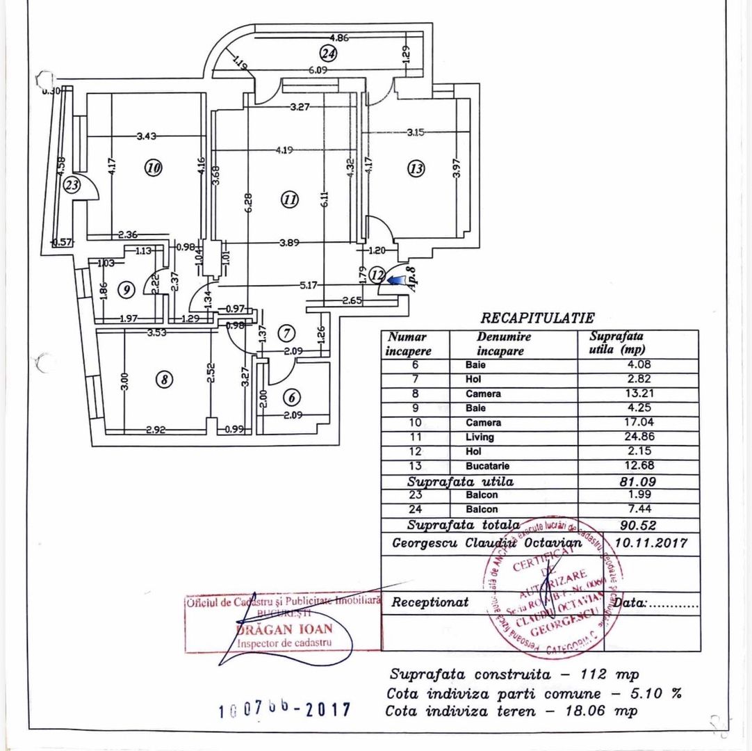 Apartament 3 camere, bloc nou, centrala proprie, parcare subterana inclusa. - Poză 20