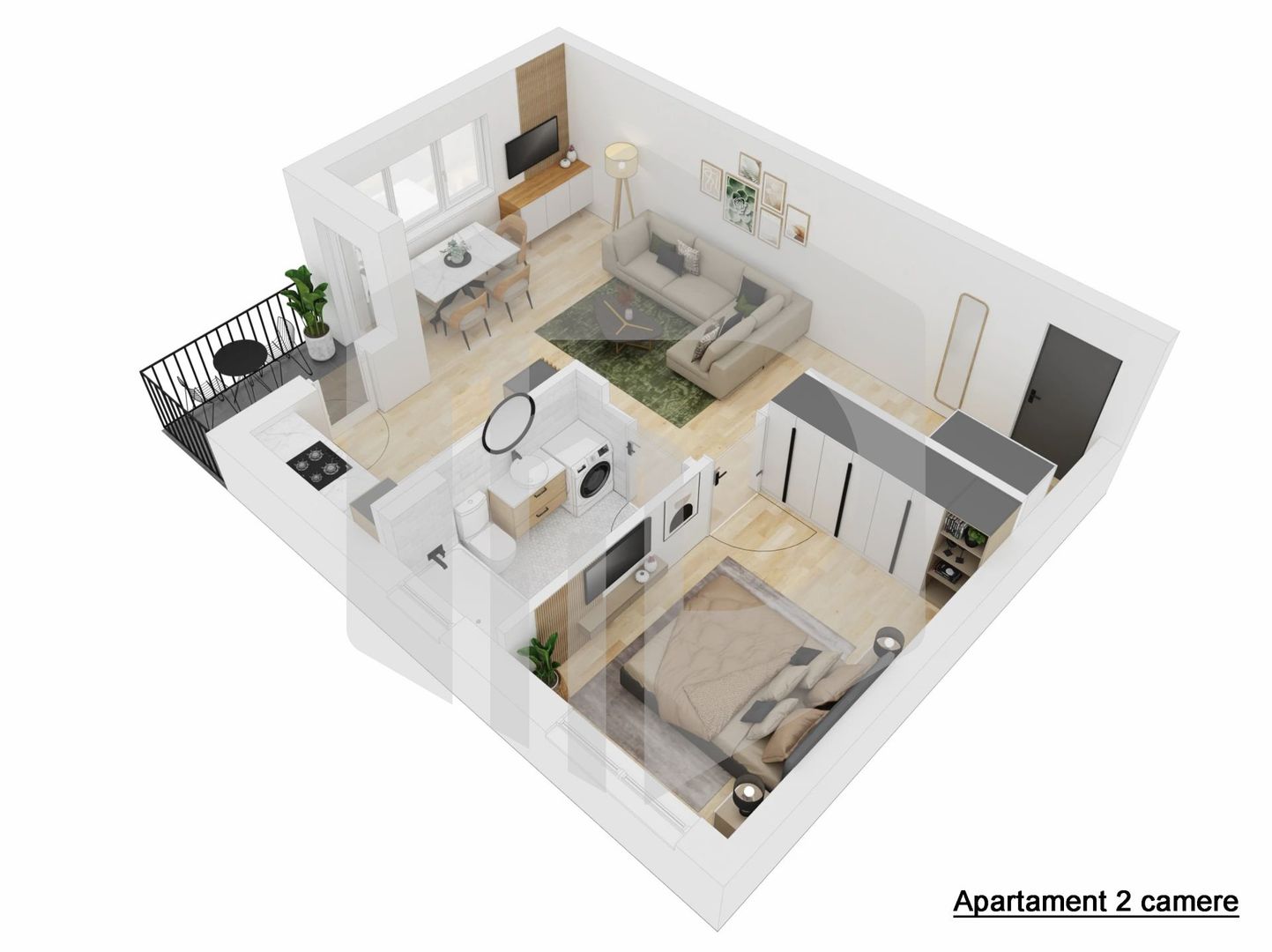 Apartament 2 Camere | La cheie | Doamna stanca | Etaj 2- INTABULAT - Poză 5