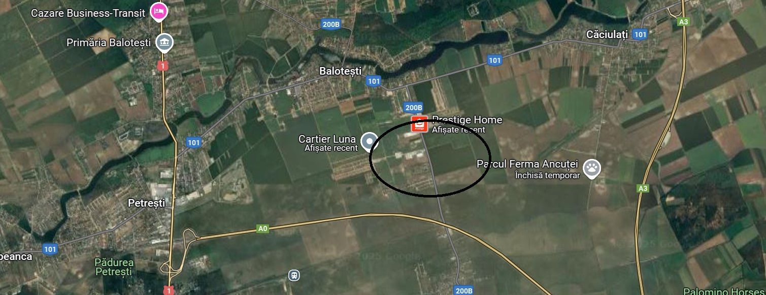 Teren 10.000 mp Balotești – Ideal ansamblu rezidențial, acces rapid, utilități - Schiță 1