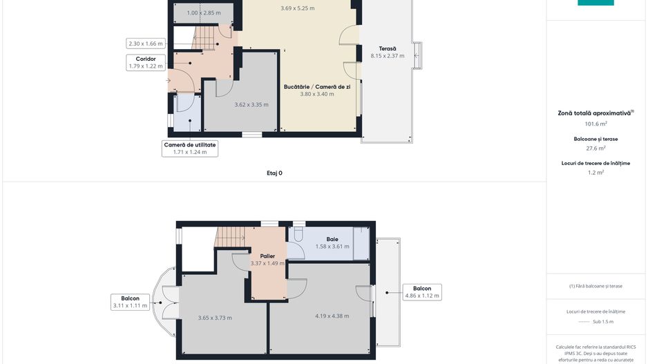 Duplex luminos 101 mp utili, teren 350mp în Covaci - Poză 15