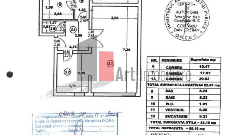 Vanzare partament 3 camere +Loc  parcare,boxa-Militari - Poză 15