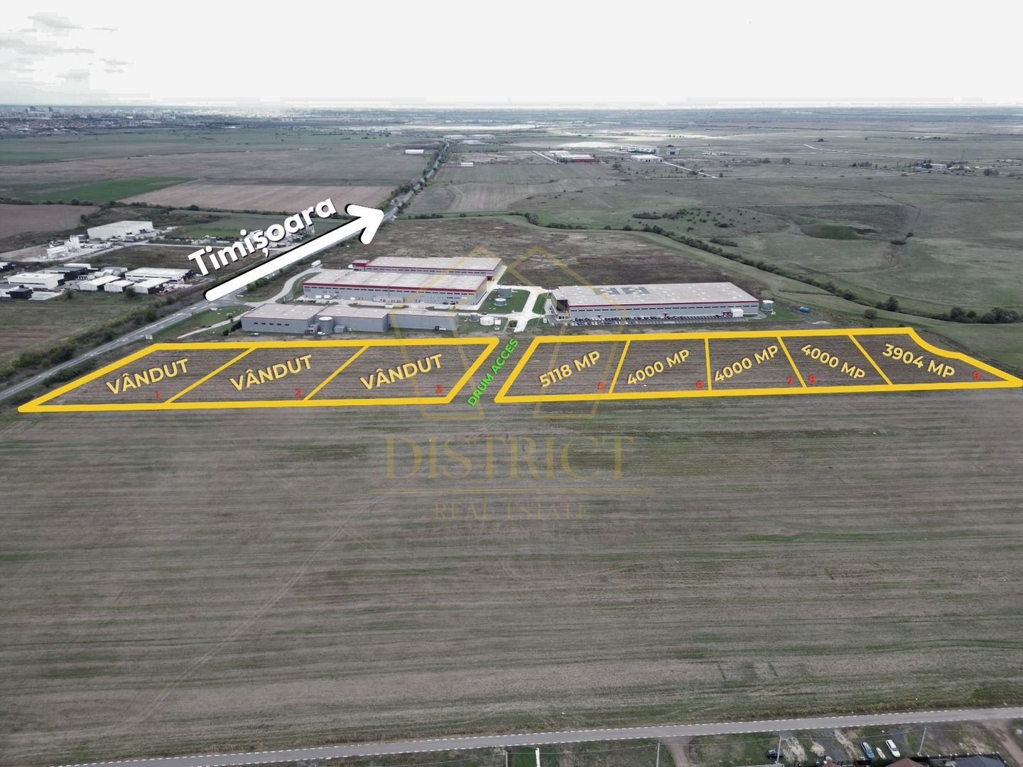 COM 0% Parcela de 4000 mp industriala, servicii si depozitare | Sanandrei - Poză 1