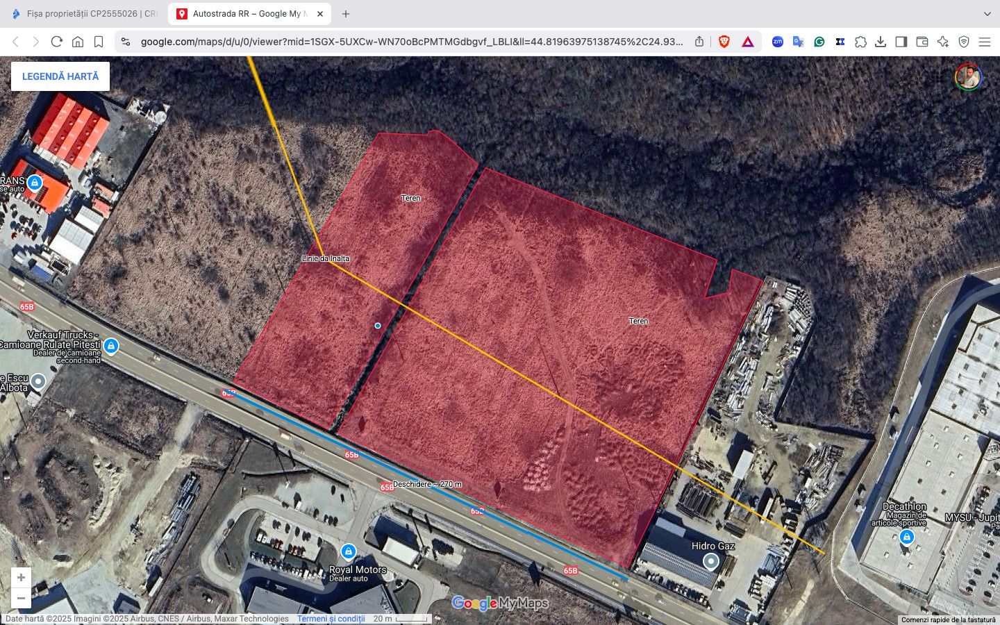 Teren intravilan 50.000 mp Pitesti lângă Carrefour și acces Autostrada A1 - Poză 1