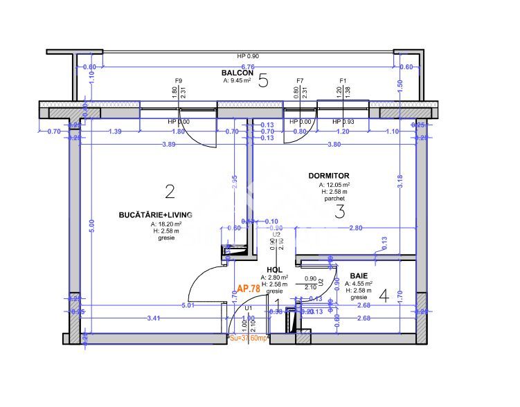 Studio mobilat, balcon si parcare subterana - Ogorului - Comision 0% - Schiță 7