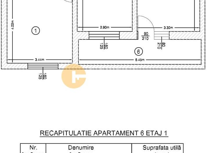 Etaj 1 Apartament 2 camere decomandat mobilat-utilat 66mp - Poză 7