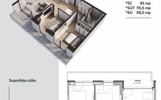 APARTAMENT 3 CAMERE | PROIECT DE TOP | AVIATIEI - Poză 11