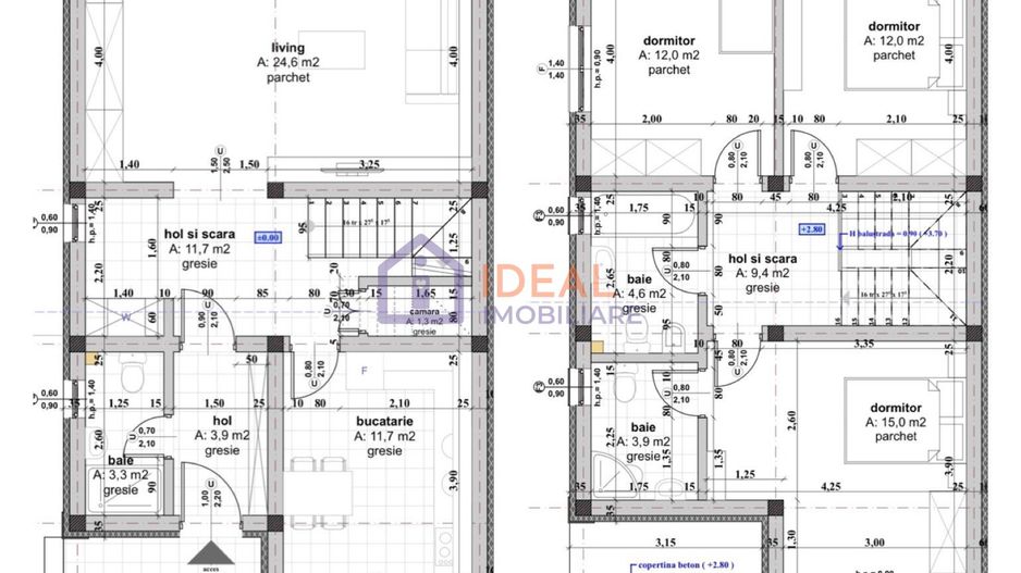 Casa Tip Duplex cu 4 camere, si gradina in Cartierul Arhitectilor - Schiță 8