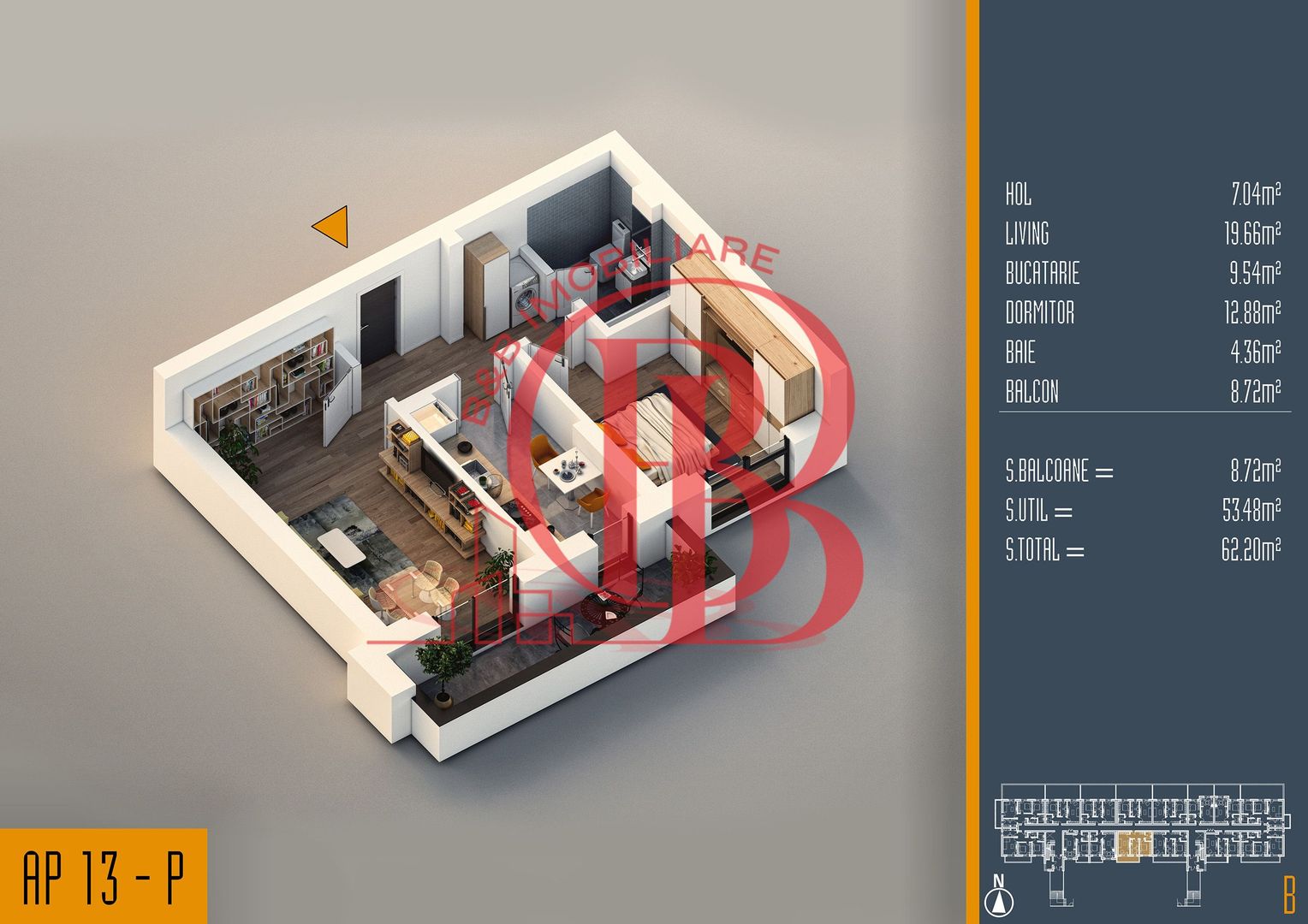 Oferta Lansare 2 camere proiect nou Pallady - Schiță 5