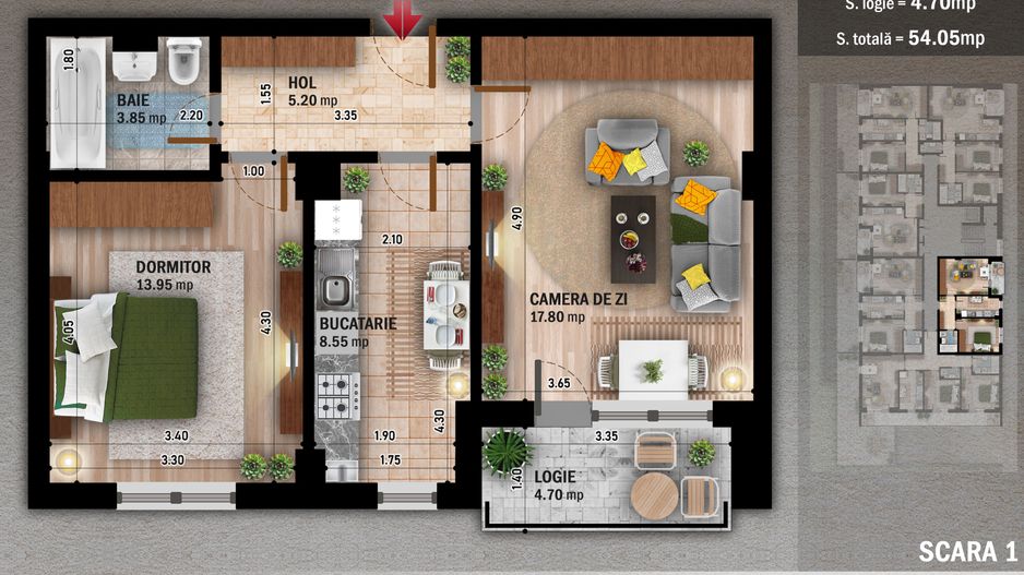 Apartament 2 camere decomandat, parcare subterana, 15 minute metrou - Poză 18